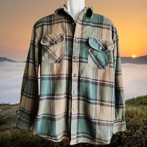 Anchorage Expedition Brand Men's Flannel Long Sleeve Shirt Size L